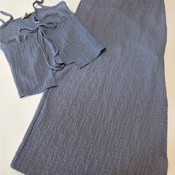 #189 NWT, Adorable See You Monday Blue Knit Skirt Set - Picture 11 of 11